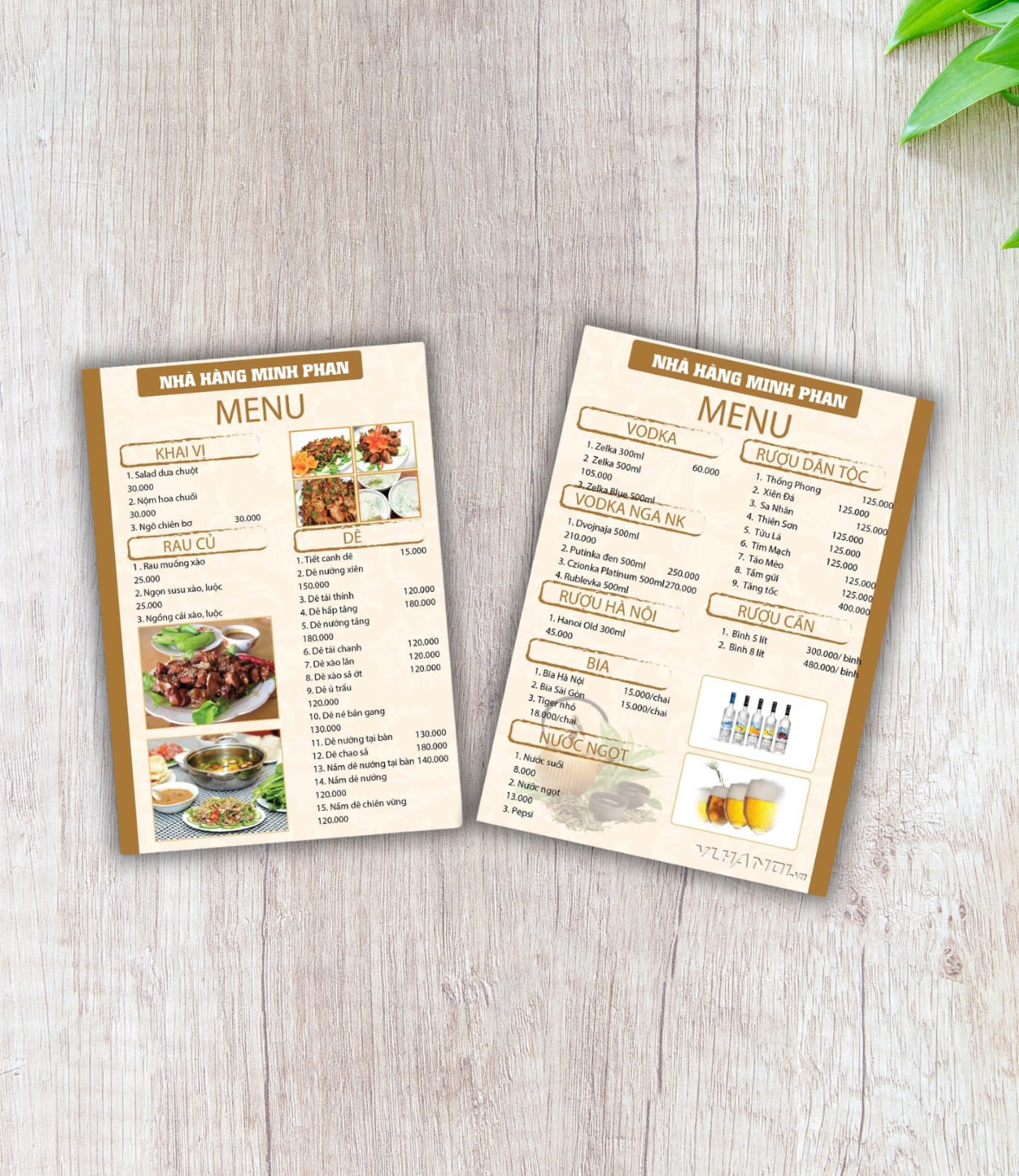 Thiết kế menu Hậu Giang theo yêu cầu
